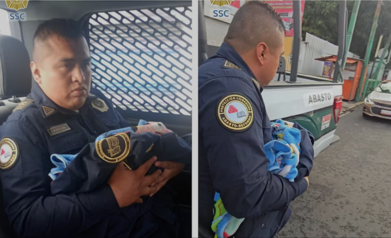 Policías rescatan a recién nacido abandonado en estación del Metro UAM-Iztapalapa
