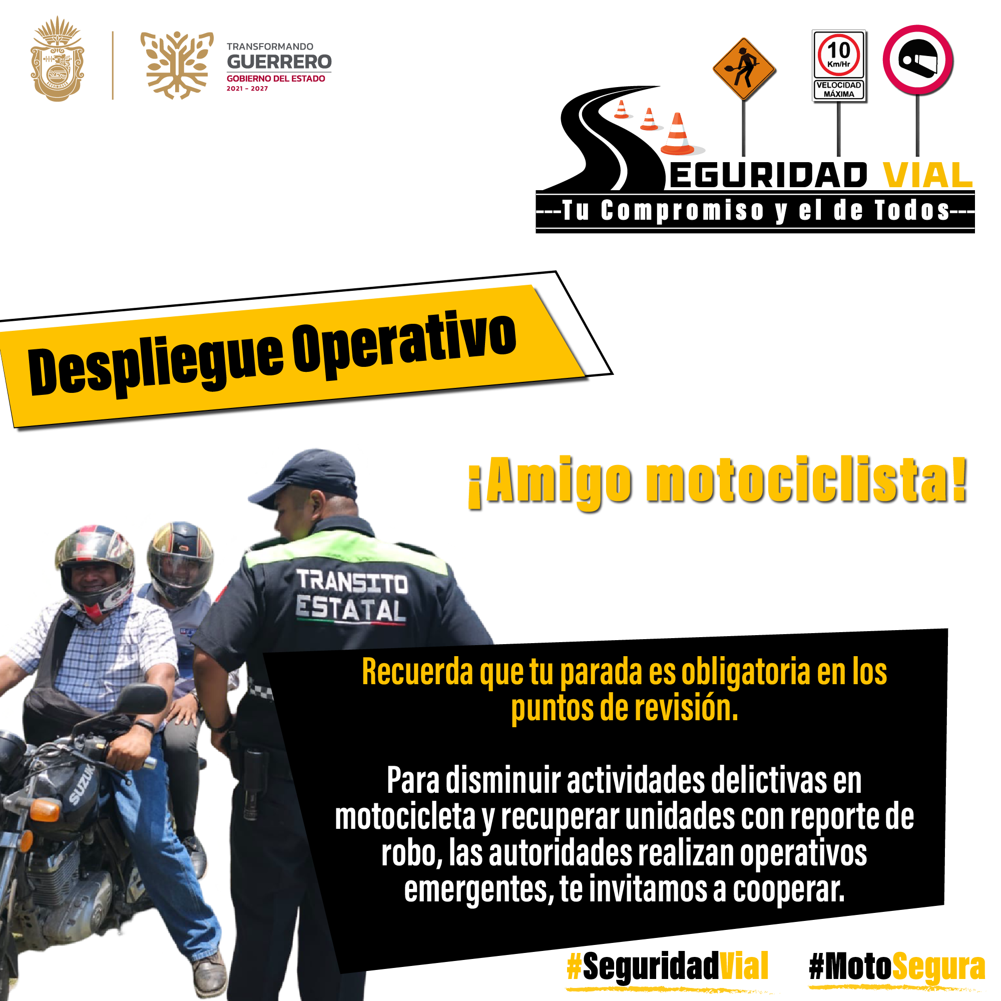 seguridad vía motos guerrero