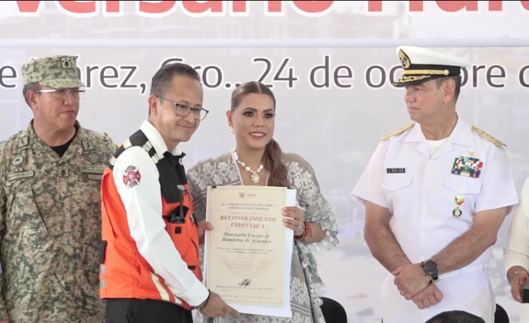 E. Salgado preside ceremonia conmemorativa del segundo aniversario del Huracán “Otis” en Acapulco