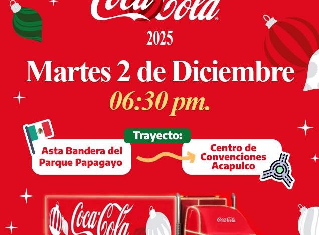 E. Salgado da a conocer fecha de la Caravana Navideña Coca-Cola en Acapulco