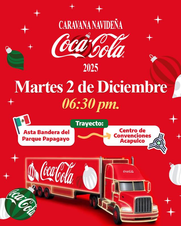 E. Salgado da a conocer fecha de la Caravana Navideña Coca-Cola en Acapulco