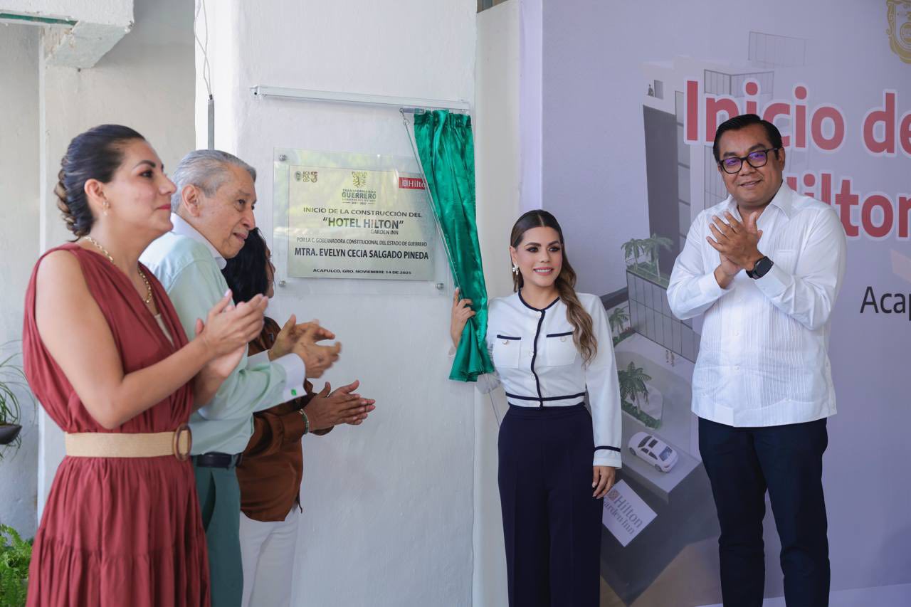 E. Salgado comparte fotos del inicio de la construcción del Hotel Hilton Garden Inn en Acapulco