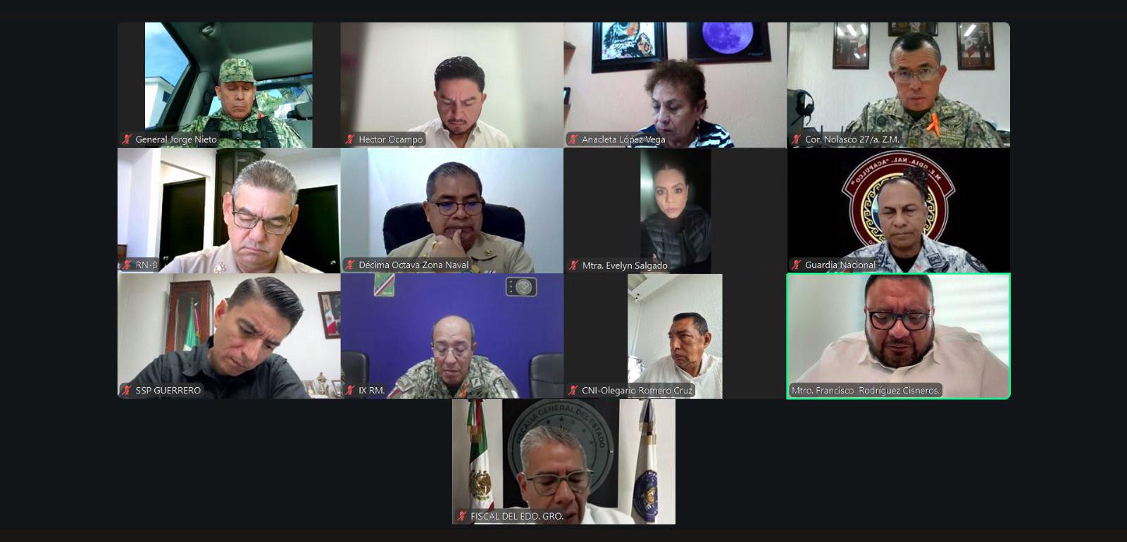 Evelyn Salgado encabeza de forma virtual la Mesa de Coordinación para la Construcción de la Paz