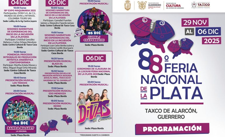 Taxco da inicio a la 88ª Feria Nacional de la Plata