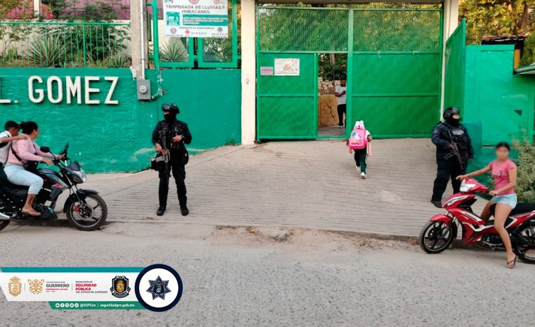 Policía Estatal refuerza vigilancia en escuelas de la Costa Grande