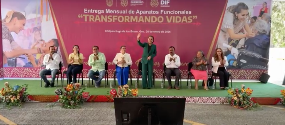 E. Salgado entrega aparatos funcionales en Chilpancingo a través del programa “Transformando Vidas”