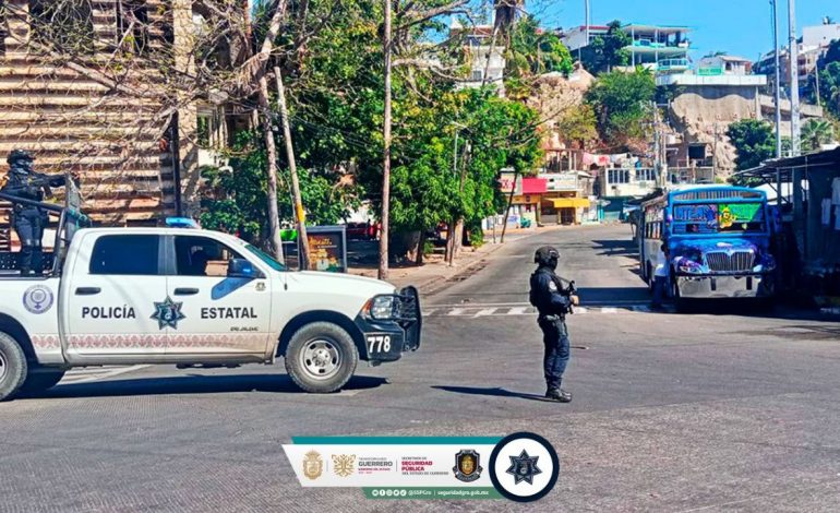 Refuerza SSP Guerrero vigilancia en avenidas y zonas turísticas de Acapulco