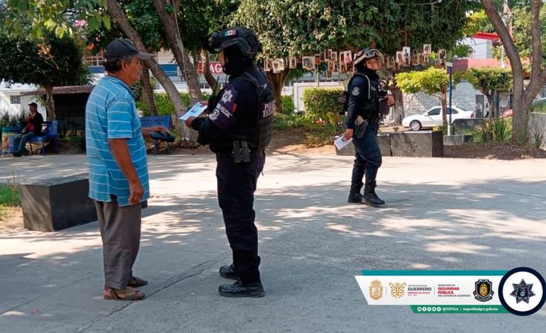 Refuerzan acciones de proximidad policial y prevención del delito en Chilpancingo