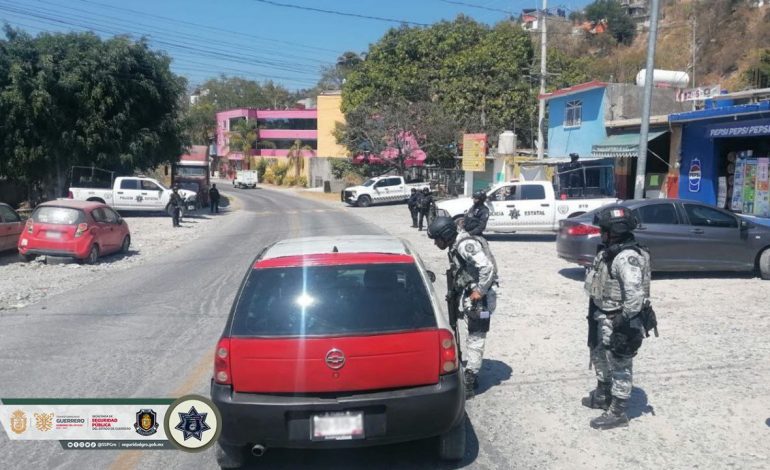 Refuerzan seguridad en Chilpancingo con patrullajes de Policía Estatal y GN