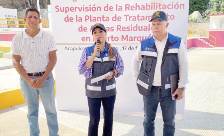 E. Salgado supervisa avances en la planta de tratamiento de aguas residuales de Puerto Marqués