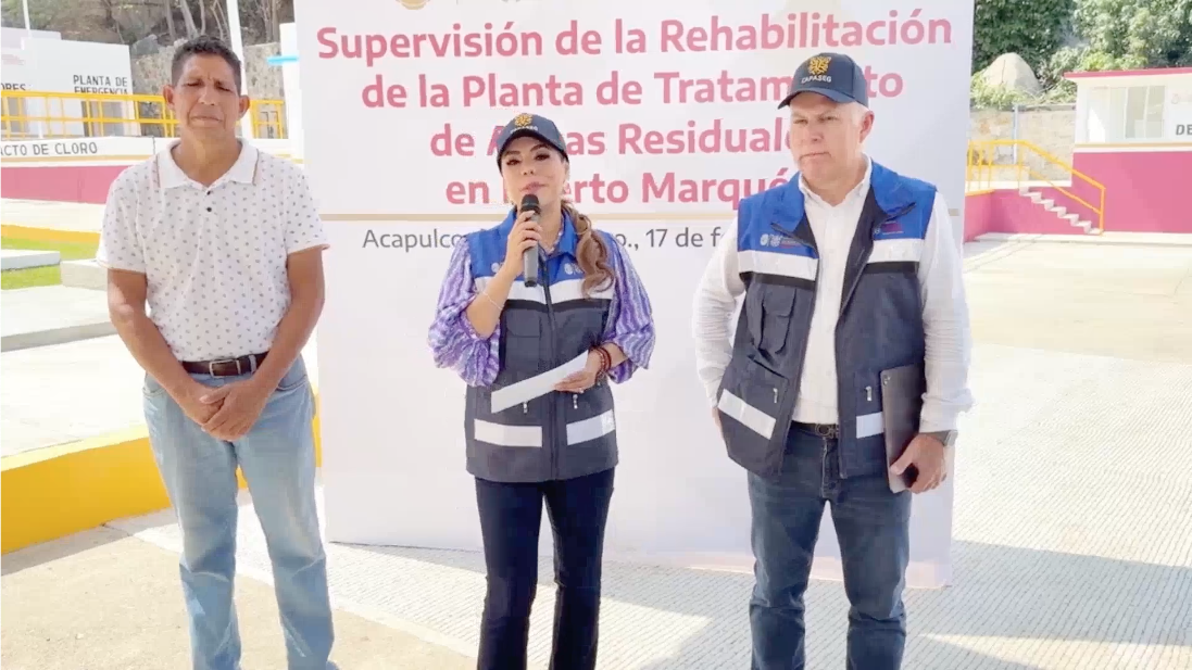 E. Salgado supervisa avances en la planta de tratamiento de aguas residuales de Puerto Marqués