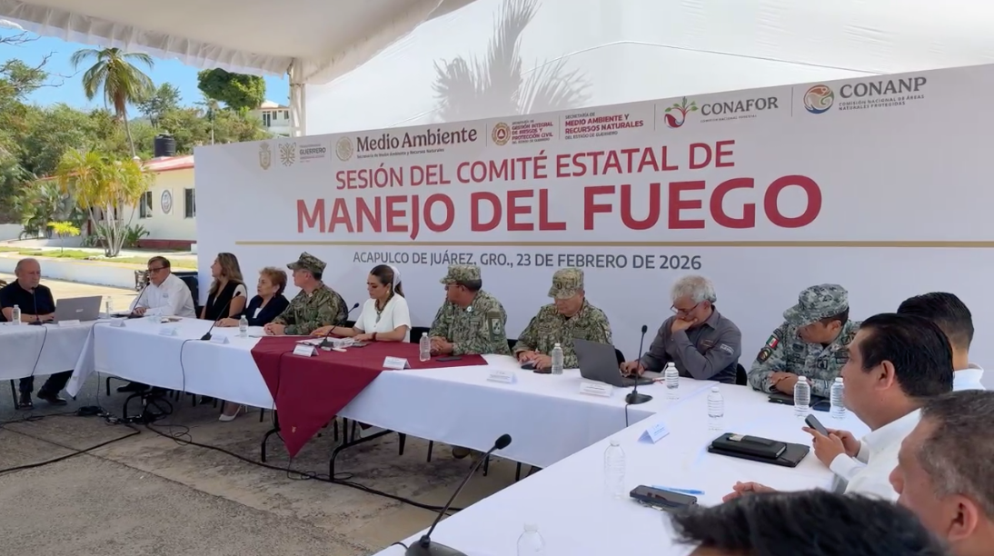 E. Salgado encabeza Sesión del Comité Estatal del Manejo de Fuego, en Acapulco
