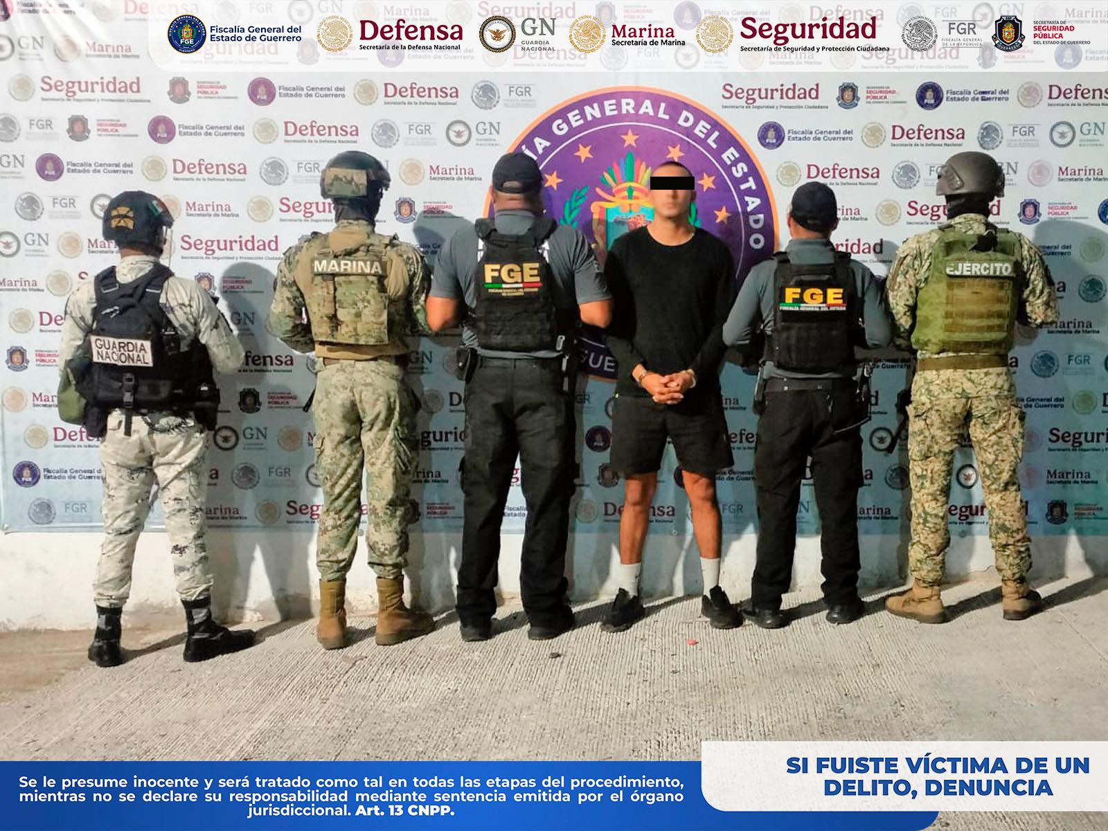 FGEGuerrero cumplimenta orden de aprehensión por homicidio calificado en Acapulco