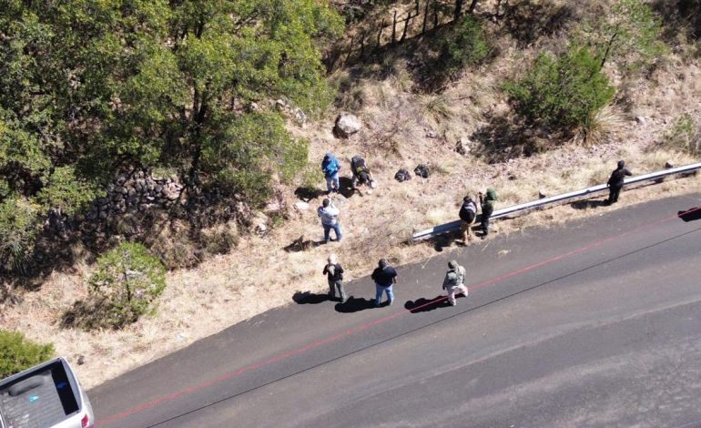Localizan restos óseos en operativo de rastreo en la carretera Parral–Guadalupe y Calvo
