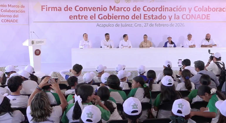 Evelyn Salgado firma convenio de colaboración entre el Gobierno del Estado y CONADE