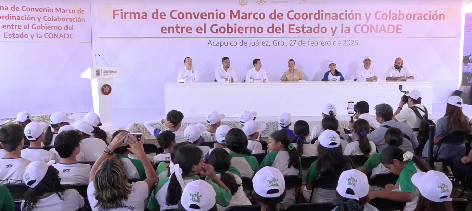 Evelyn Salgado firma convenio de colaboración entre el Gobierno del Estado y CONADE