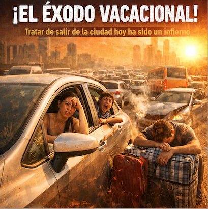 El éxodo vacacional: Tratar de salir de la ciudad hoy ha sido un infierno