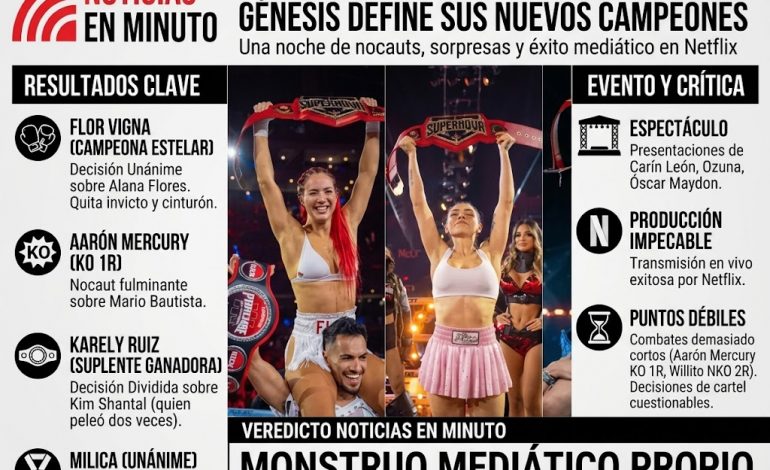 SUPERNOVA GÉNESIS: Una noche histórica de nocauts, sorpresas y el nacimiento de un nuevo gigante en Netflix
