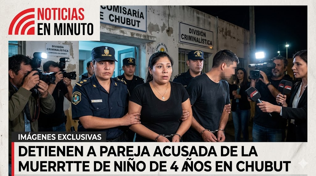 DETIENEN A PAREJA ACUSADA DE LA MUERTE DE NIÑO DE 4 AÑOS EN CHUBUT