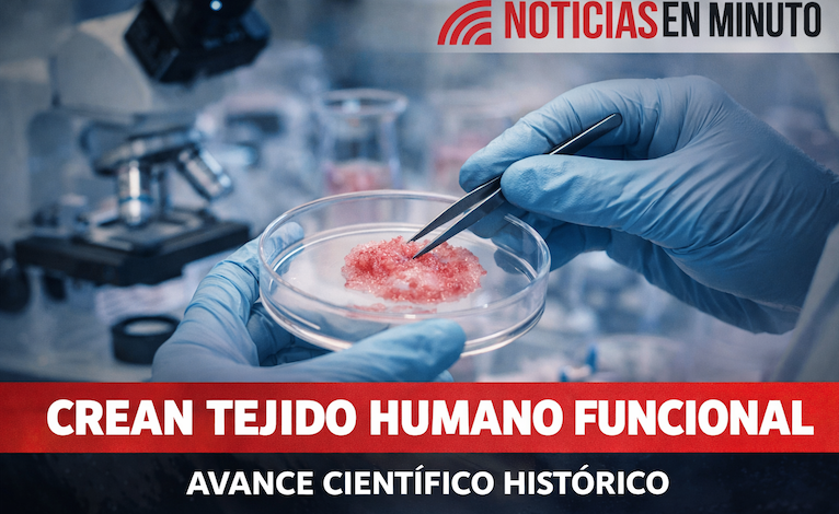Científicos logran crear tejido humano funcional en avance histórico