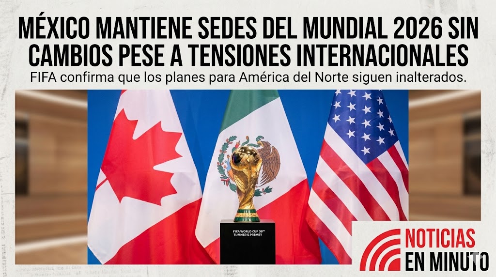 México mantiene sedes del Mundial 2026 sin cambios pese a tensiones internacionales