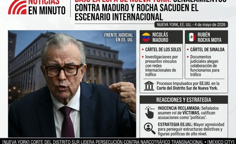 Bajo la lupa de Nueva York: señalamientos contra Nicolás Maduro y Rubén Rocha sacuden el escenario internacional