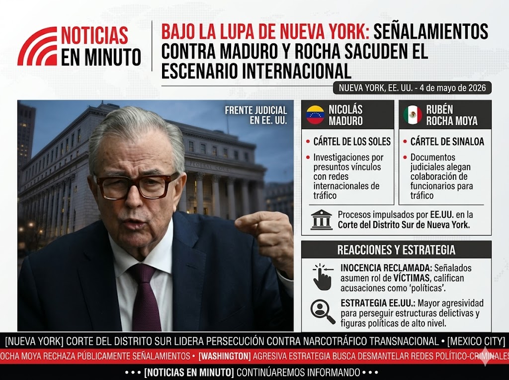Bajo la lupa de Nueva York: señalamientos contra Nicolás Maduro y Rubén Rocha sacuden el escenario internacional