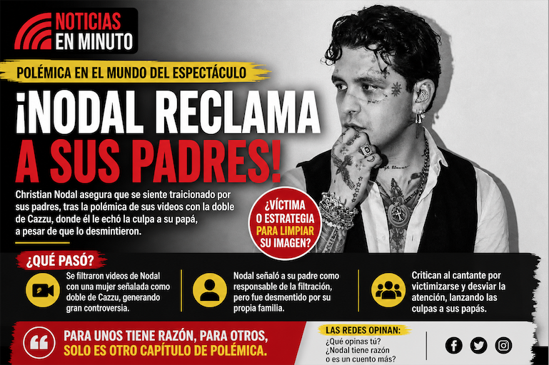 Polémica familiar: Christian Nodal enfrenta críticas tras señalar a sus padres