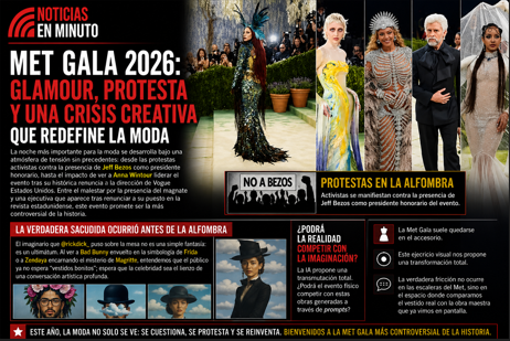 Met Gala 2026: glamour, protesta y una crisis creativa que redefine la moda