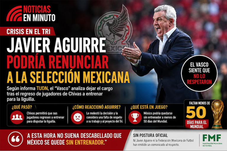 Crisis en el Tri: Javier Aguirre analiza renunciar a la Selección Mexicana a semanas del Mundial