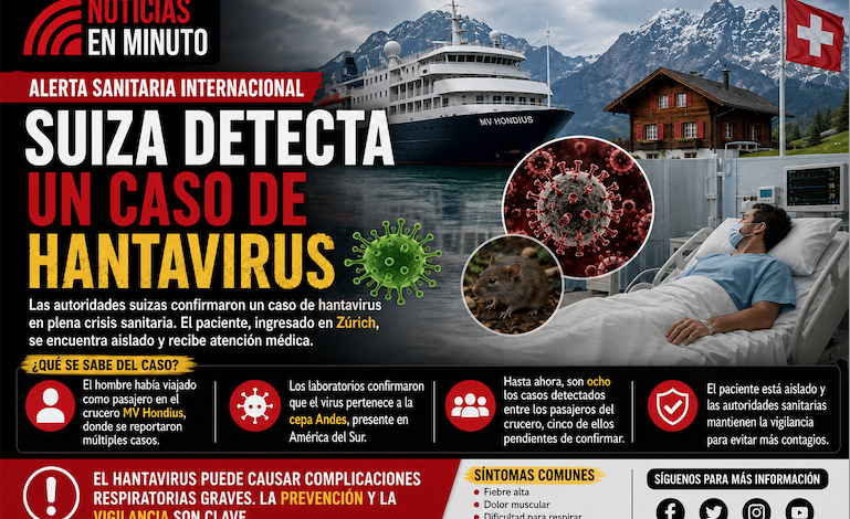 Hantavirus en Suiza enciende alertas sanitarias tras caso importado