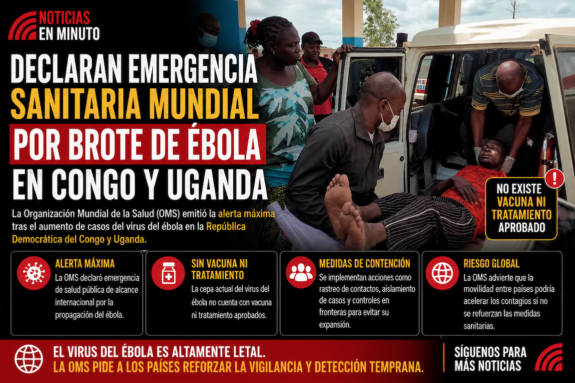 La OMS declara emergencia sanitaria mundial por brote de ébola en África