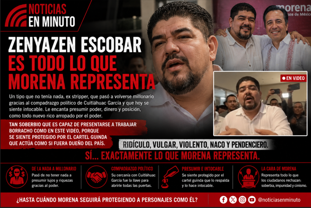 Polémica en redes por video de Zenyazen Escobar desata críticas contra Morena