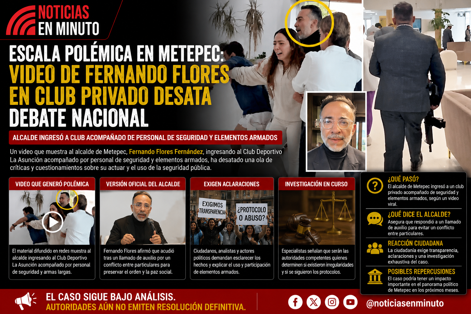 Crece la polémica en Metepec tras difusión de video que involucra al alcalde Fernando Flores