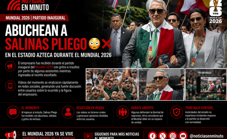 Abucheos a Ricardo Salinas Pliego marcan momento polémico en el arranque del Mundial 2026
