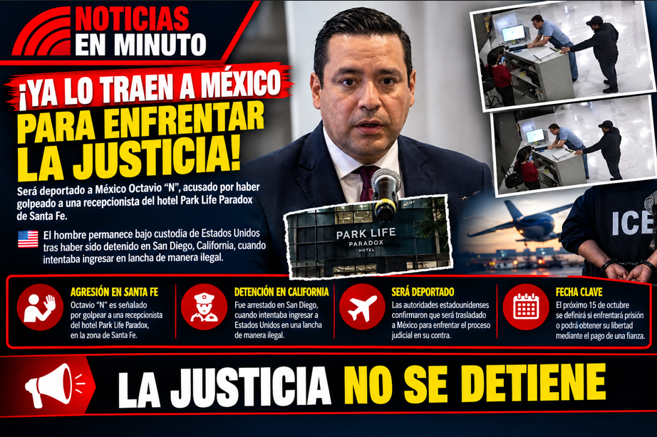 OCTAVIO CORTÉS SERÁ DEPORTADO HOY A MÉXICO; ENFRENTARÁ PROCESO POR AGRESIÓN A RECEPCIONISTA EN SANTA FE
